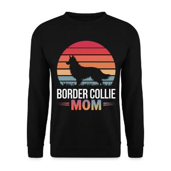 Border Collie disant drôle Border Collie cadeau - Sweat-shirt Unisexe - noir - Devant - Alina (178cm) & Michal (187cm)