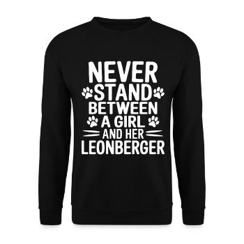 Leonberger disant drôle Leonberger cadeau - Sweat-shirt Unisexe - noir - Devant - Alina (178cm) & Michal (187cm)