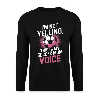 Fußball Spruch Mama Lustige Fussballer Geschenk - Unisex Pullover - Schwarz - Vorne - Alina (178cm) & Michal (187cm)
