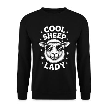Schaf Spruch Hausschaf Lustiges Schafe Geschenk - Unisex Pullover - Schwarz - Vorne - Alina (178cm) & Michal (187cm)