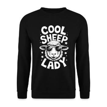Schaf Spruch Hausschaf Lustiges Schafe Geschenk - Unisex Pullover - Schwarz - Vorne - Alina (178cm) & Michal (187cm)