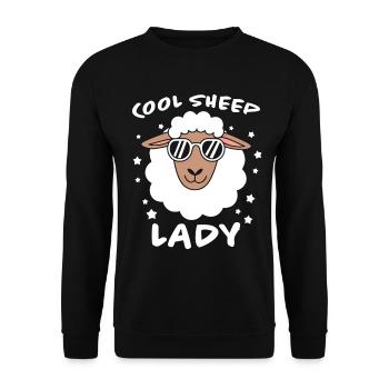 Schaf Spruch Hausschaf Lustiges Schafe Geschenk - Unisex Pullover - Schwarz - Vorne - Alina (178cm) & Michal (187cm)