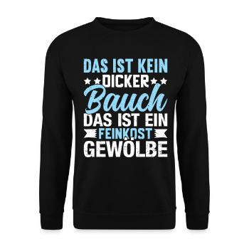 Witziges Feinkostgewölbe Shirt mit Spruch - Unisex Pullover - Schwarz - Vorne - Alina (178cm) & Michal (187cm)