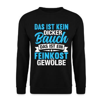 Feinkostgewölbe Shirt – Foodies Statement - Unisex Pullover - Schwarz - Vorne - Alina (178cm) & Michal (187cm)
