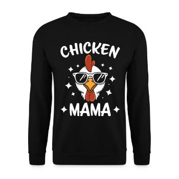 Chicken Saying Rooster Farmer Funny Chicken Gift - Unisex Sweatshirt - black - Front - Alina (178cm) & Michal (187cm)