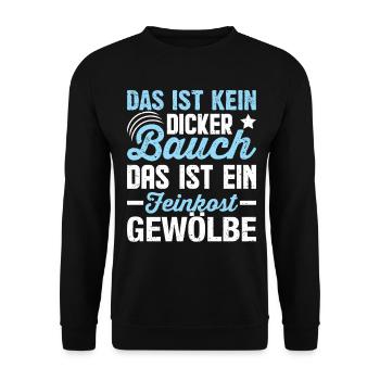 Feinkostgewölbe Shirt – Spaß für Foodies - Unisex Pullover - Schwarz - Vorne - Alina (178cm) & Michal (187cm)