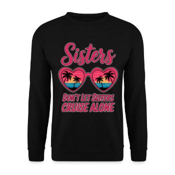 Croisière Dire Voyage Bateau Croisière Cadeau - Sweat-shirt Unisexe - noir - Devant - Alina (178cm) & Michal (187cm)