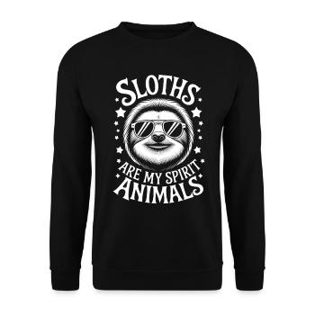 Sloth Saying, Sloths, Funny, Sloth Gift - Unisex Sweatshirt - black - Front - Alina (178cm) & Michal (187cm)