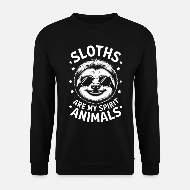 Faultier Spruch Faultiere Lustig Faultier Geschenk - Unisex Pullover - Schwarz
