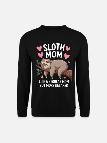 Faultier Spruch Faultiere Lustig Faultier Geschenk - Unisex Pullover - Schwarz