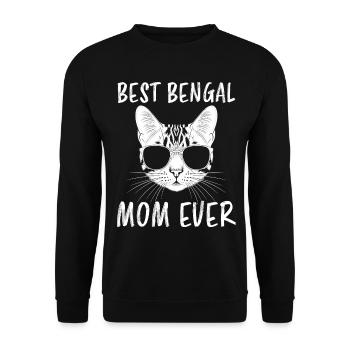 Bengalkatze Spruch Lustiges Bengalkatzen Geschenk - Unisex Pullover - Schwarz - Vorne - Alina (178cm) & Michal (187cm)
