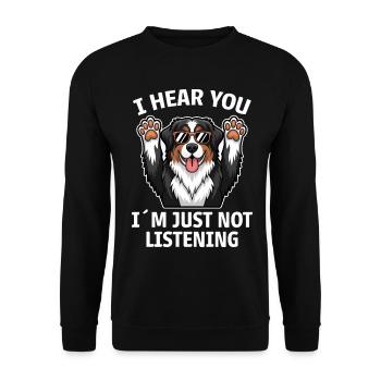 Bouvier bernois Dicton bouvier bernois - Sweat-shirt Unisexe - noir - Devant - Alina (178cm) & Michal (187cm)