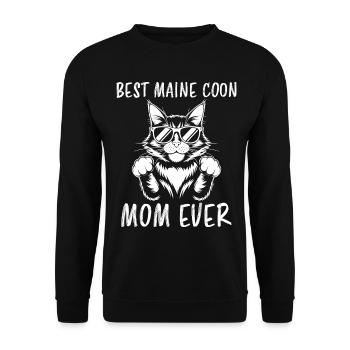Maine Coon Saying Funny Maine Coon Gift - Unisex Sweatshirt - black - Front - Alina (178cm) & Michal (187cm)