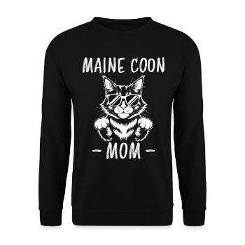 Maine Coon Saying Funny Maine Coon Gift - Unisex Sweatshirt - black - Front - Alina (178cm) & Michal (187cm)