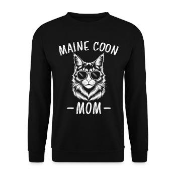 Maine Coon Saying Funny Maine Coon Gift - Unisex Sweatshirt - black - Front - Alina (178cm) & Michal (187cm)