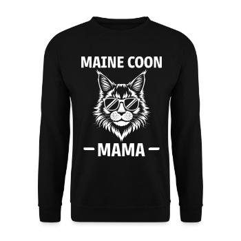 Maine Coon Saying Funny Maine Coon Gift - Unisex Sweatshirt - black - Front - Alina (178cm) & Michal (187cm)