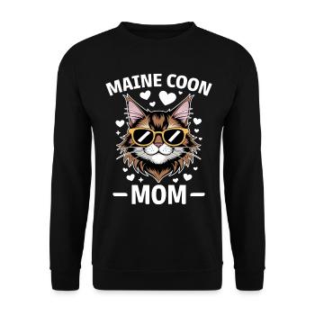 Maine Coon Saying Funny Maine Coon Gift - Unisex Sweatshirt - black - Front - Alina (178cm) & Michal (187cm)