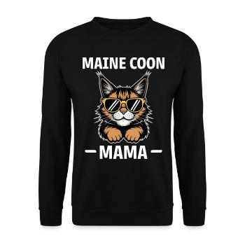 Maine Coon Saying Funny Maine Coon Gift - Unisex Sweatshirt - black - Front - Alina (178cm) & Michal (187cm)