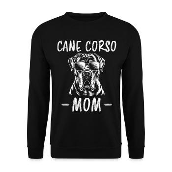 Cane Corso Italiano Mom Mom Cane Corso Gift - Unisex Sweatshirt - black - Front - Alina (178cm) & Michal (187cm)