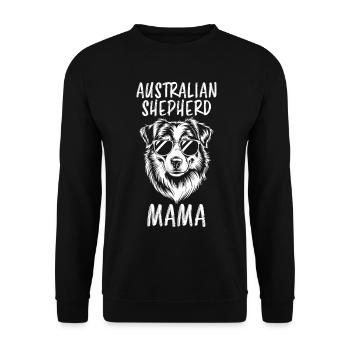 Australian Shepherd Mom Funny Aussie Gift - Unisex Sweatshirt - black - Front - Alina (178cm) & Michal (187cm)