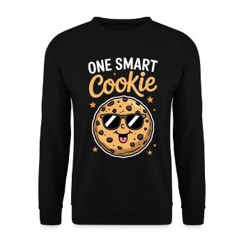 Cookies Saying Chocolate Cookies Funny Cookie Gift - Unisex Sweatshirt - black - Front - Alina (178cm) & Michal (187cm)