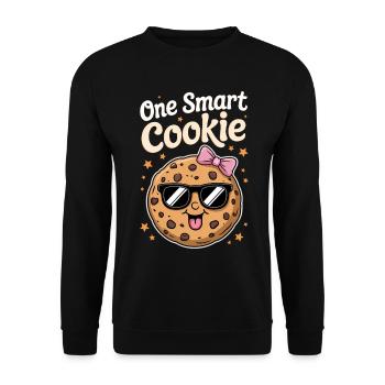 Cookies Saying Chocolate Cookies Funny Cookie Gift - Unisex Sweatshirt - black - Front - Alina (178cm) & Michal (187cm)