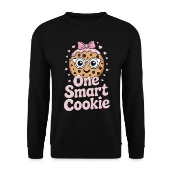 Cookies Saying Chocolate Cookies Funny Cookie Gift - Unisex Sweatshirt - black - Front - Alina (178cm) & Michal (187cm)