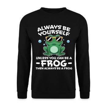 Frog Saying Toad Funny Frogs Gift - Unisex Sweatshirt - black - Front - Alina (178cm) & Michal (187cm)