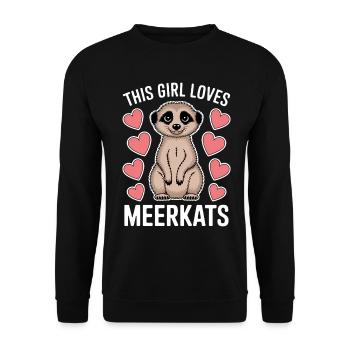Suricate disant drôle Cadeau de suricate - Sweat-shirt Unisexe - noir - Devant - Alina (178cm) & Michal (187cm)