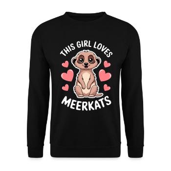 Suricate disant drôle Cadeau de suricate - Sweat-shirt Unisexe - noir - Devant - Alina (178cm) & Michal (187cm)