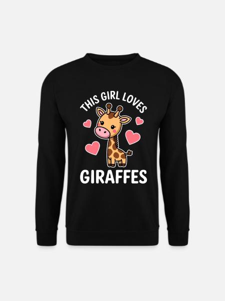 Giraffen Spruch Giraffe Lustiges Giraffen Geschenk - Unisex Pullover - Schwarz