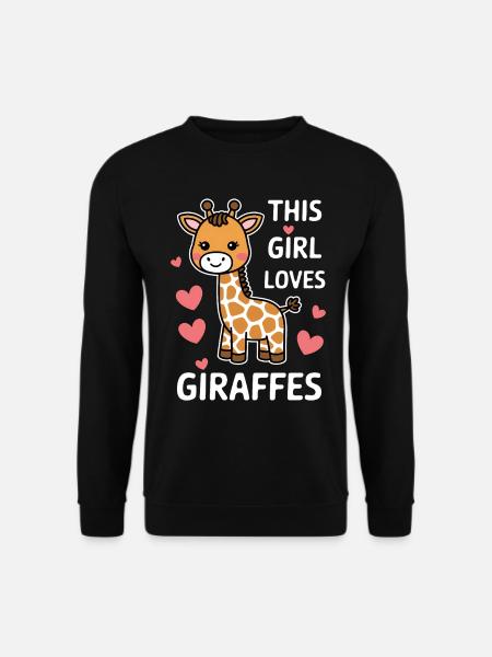 Giraffen Spruch Giraffe Lustiges Giraffen Geschenk - Unisex Pullover - Schwarz