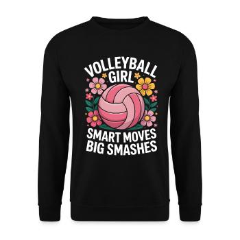volley-ball dire drôle de cadeau de volley-ball - Sweat-shirt Unisexe - noir - Devant - Alina (178cm) & Michal (187cm)