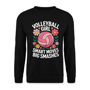 volley-ball dire drôle de cadeau de volley-ball - Sweat-shirt Unisexe - noir - Devant - Alina (178cm) & Michal (187cm)