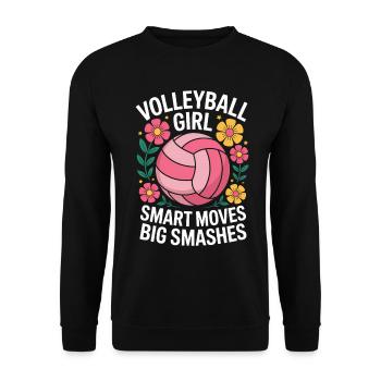 volley-ball dire drôle de cadeau de volley-ball - Sweat-shirt Unisexe - noir - Devant - Alina (178cm) & Michal (187cm)