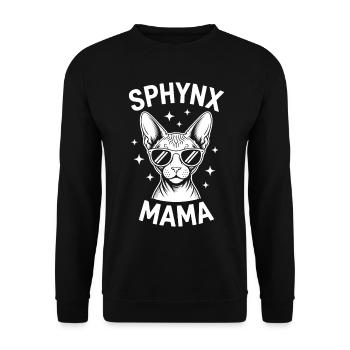 Sphynx Cat Saying Funny Sphynx Cat Gift - Unisex Sweatshirt - black - Front - Alina (178cm) & Michal (187cm)