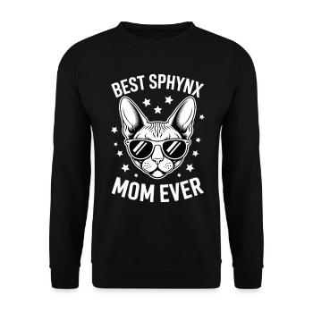 Chat Sphynx Disant Drôle Chat Sphynx Cadeau - Sweat-shirt Unisexe - noir - Devant - Alina (178cm) & Michal (187cm)