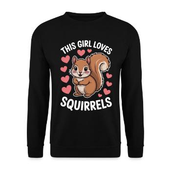 Écureuil disant drôle drôle d’écureuil cadeau - Sweat-shirt Unisexe - noir - Devant - Alina (178cm) & Michal (187cm)