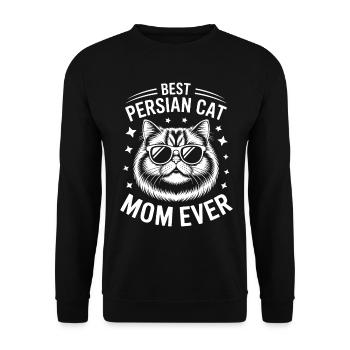 Persian Cat Saying Funny Persian Cat Gift - Unisex Sweatshirt - black - Front - Alina (178cm) & Michal (187cm)
