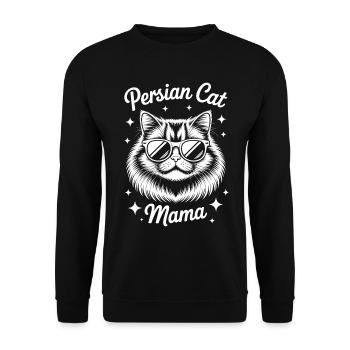Persian Cat Saying Funny Persian Cat Gift - Unisex Sweatshirt - black - Front - Alina (178cm) & Michal (187cm)
