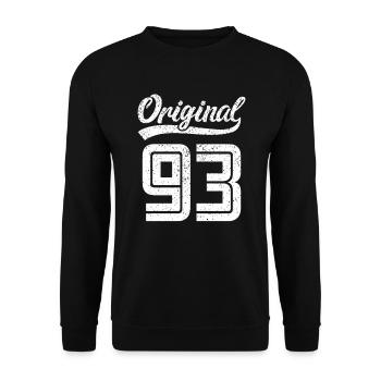 1993 Original 93 Né en 1993 - Sweat-shirt Unisexe - noir - Devant - Alina (178cm) & Michal (187cm)