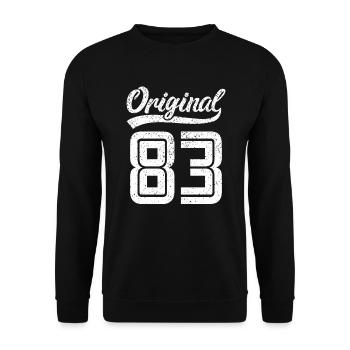 1983 Original 83 geboren 1983 - Unisex Pullover - Schwarz - Vorne - Alina (178cm) & Michal (187cm)