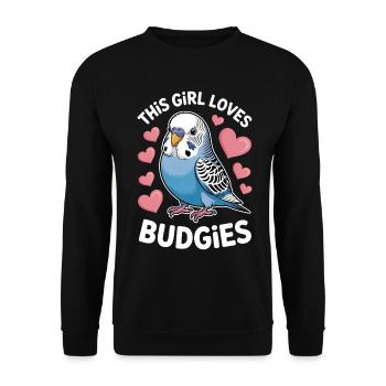 Perruche disant drôle de perruche cadeau - Sweat-shirt Unisexe - noir - Devant - Alina (178cm) & Michal (187cm)