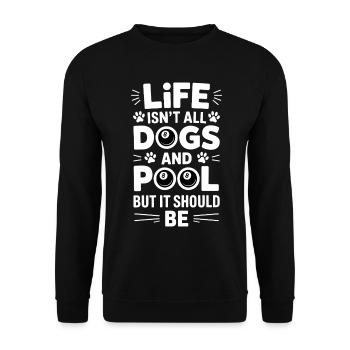 Pool Billiard Spruch Lustig Pool Billiard Geschenk - Unisex Pullover - Schwarz - Vorne - Alina (178cm) & Michal (187cm)