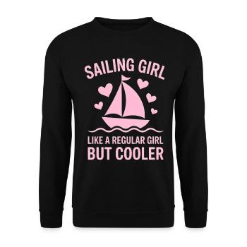 Voile Dire Fille Marin Voile Cadeau - Sweat-shirt Unisexe - noir - Devant - Alina (178cm) & Michal (187cm)