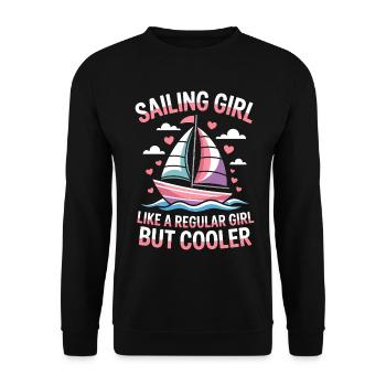 Voile Dire Fille Marin Voile Cadeau - Sweat-shirt Unisexe - noir - Devant - Alina (178cm) & Michal (187cm)