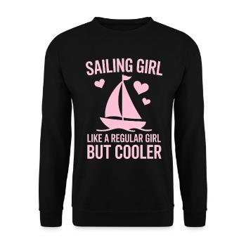 Voile Dire Fille Marin Voile Cadeau - Sweat-shirt Unisexe - noir - Devant - Alina (178cm) & Michal (187cm)