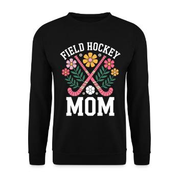 Feldhockey Spruch Mama Lustige Feldhockey Geschenk - Unisex Pullover - Schwarz - Vorne - Alina (178cm) & Michal (187cm)