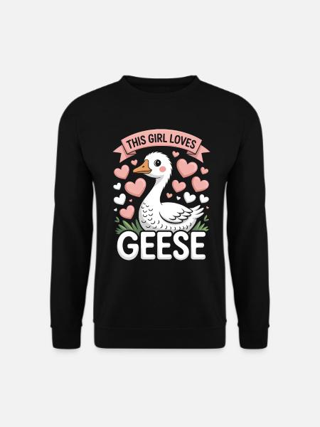 Gans Spruch Mädchen Gänse Lustiges Gans Geschenk - Unisex Pullover - Schwarz