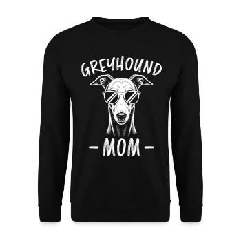 Greyhound Spruch Windhund Mama Greyhound Geschenk - Unisex Pullover - Schwarz - Vorne - Alina (178cm) & Michal (187cm)